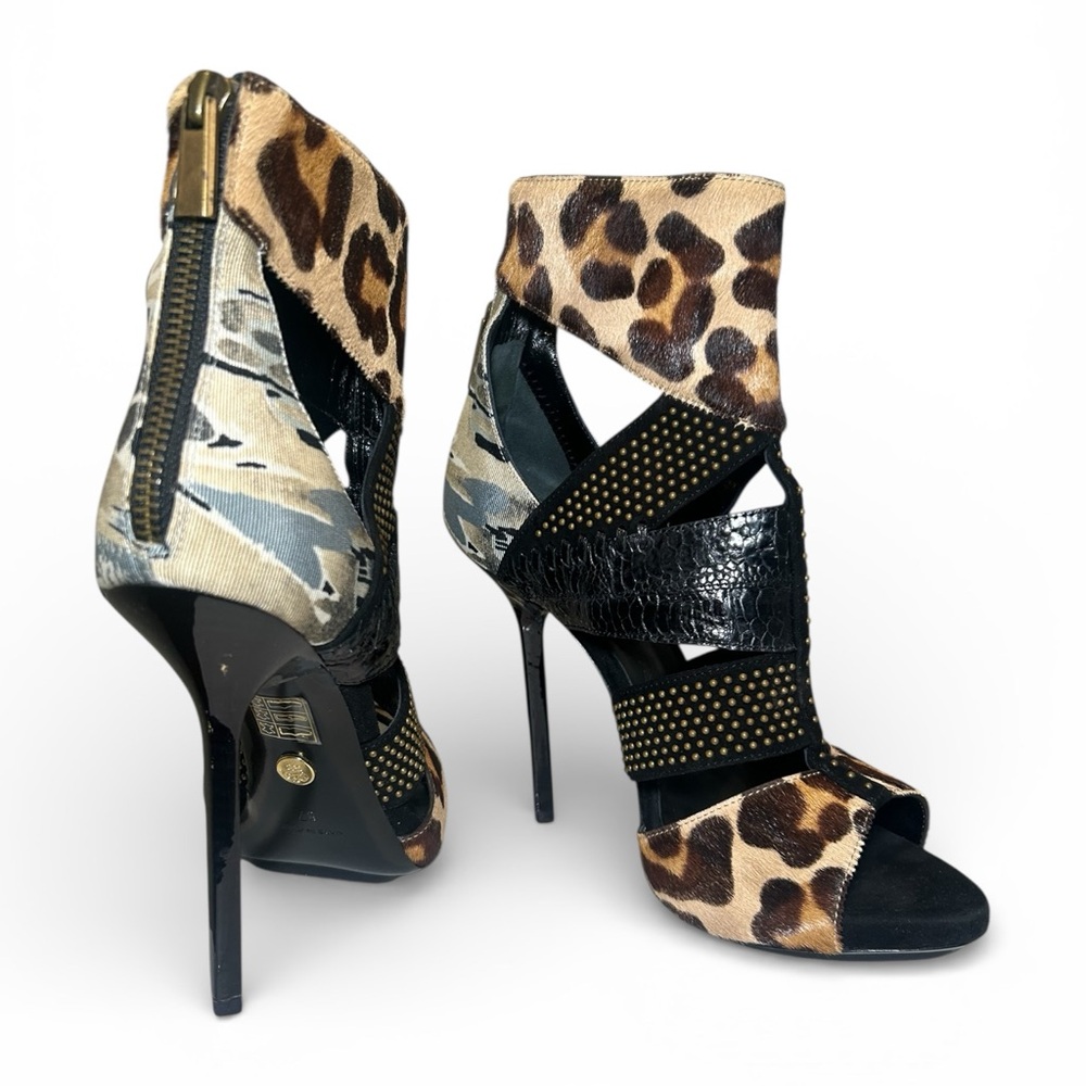 Emilio Pucci Pony Hair Studded 5” Heel